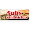 Signmission SUBS & SANDWICHES BANNER SIGN hero hoagie huge homemade grinders drinks B-Subs & Sandwiches - alternate 1